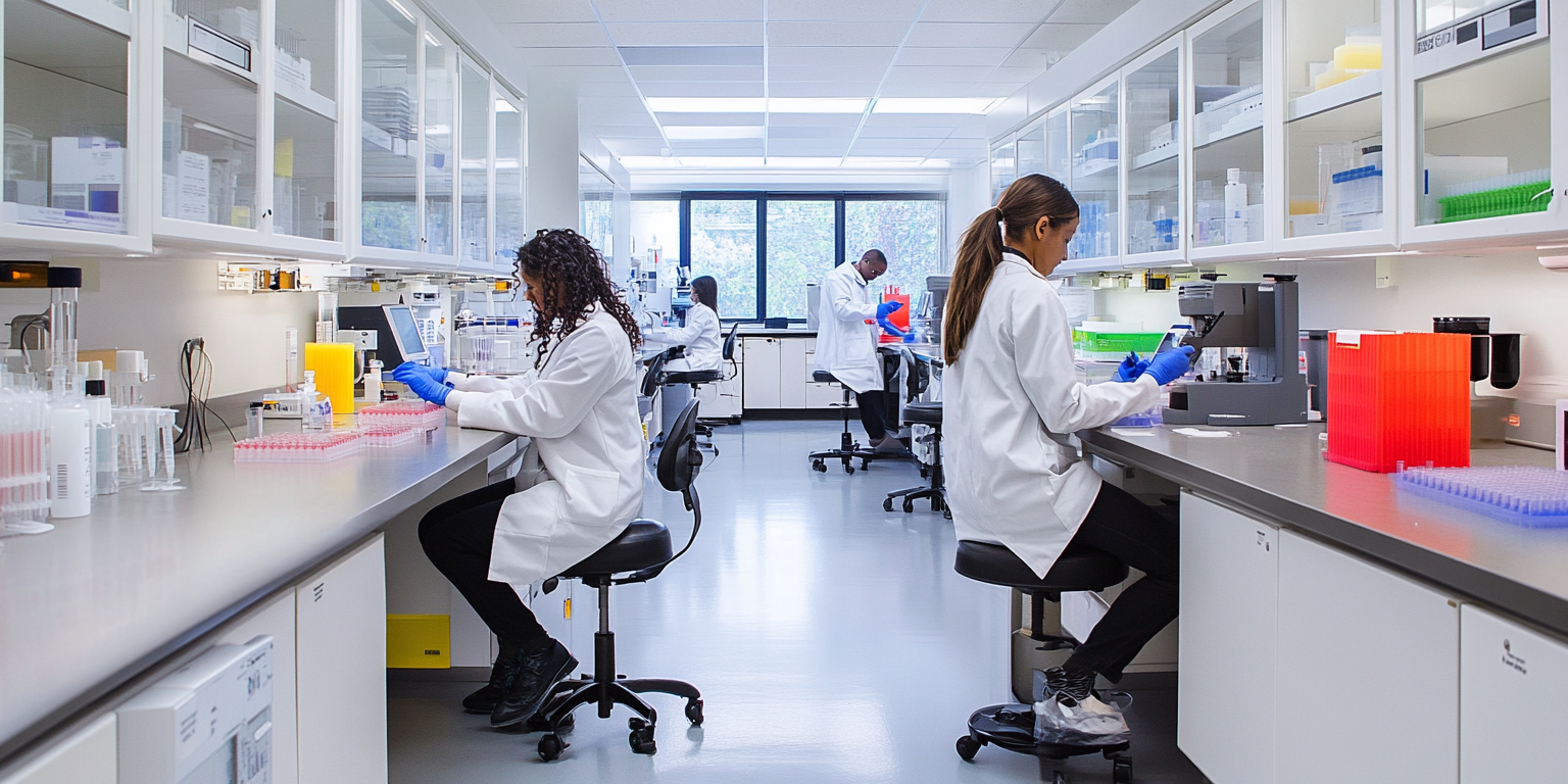 people working in stem cell laboratory